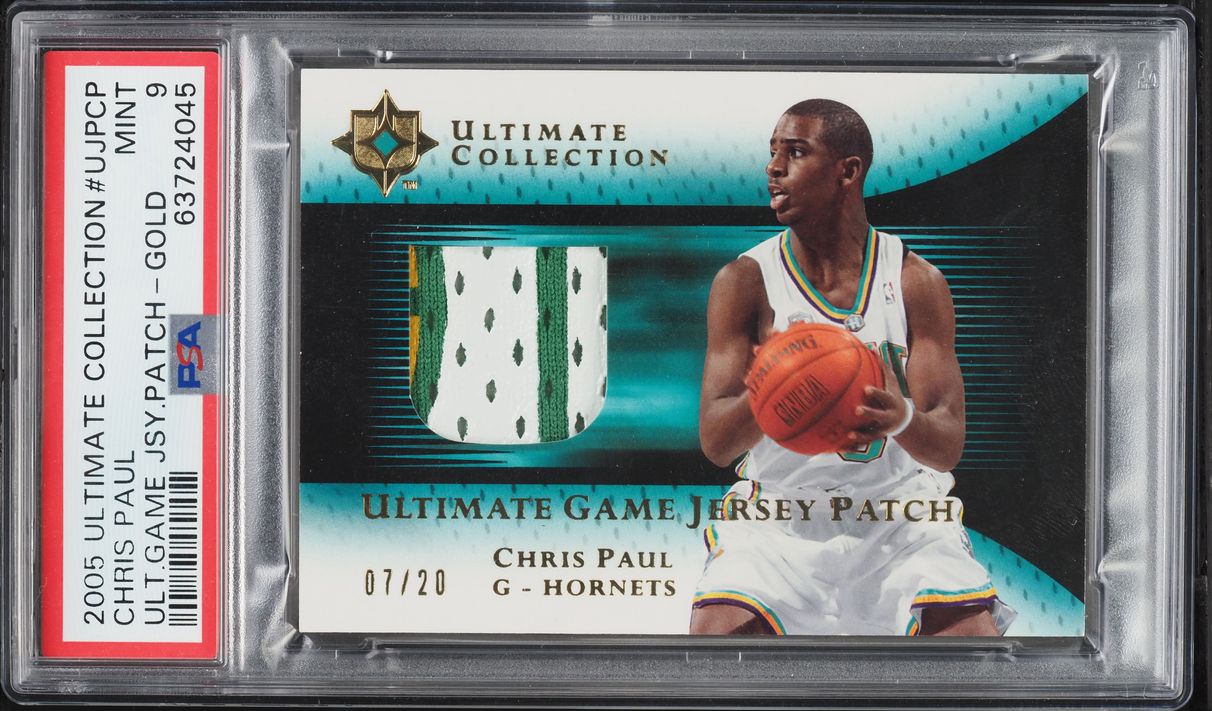 2005 Ultimate Collection Game Jersey Gold Chris Paul ROOKIE PATCH /20 #UJPCP PSA 9 MINT