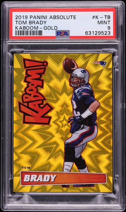 2019 Absolute Kaboom! Gold Tom Brady /10 #K-TB PSA 9 MINT