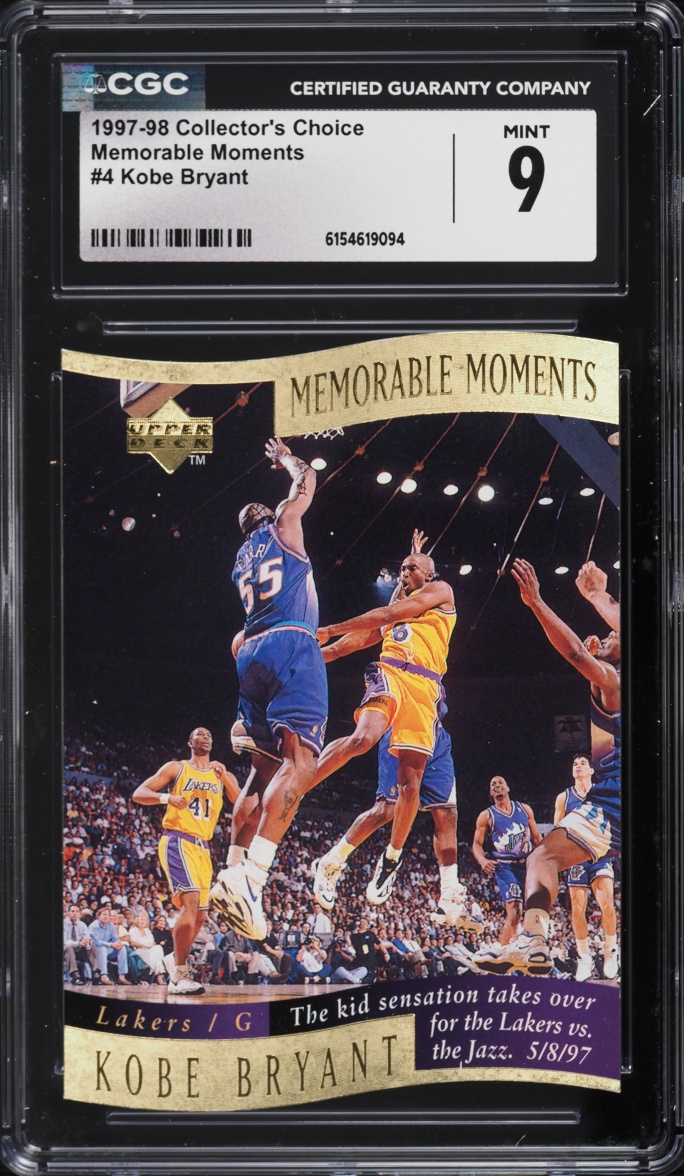 1997 Collector's Choice Memorable Moments Kobe Bryant #4 CGC 9 MINT
