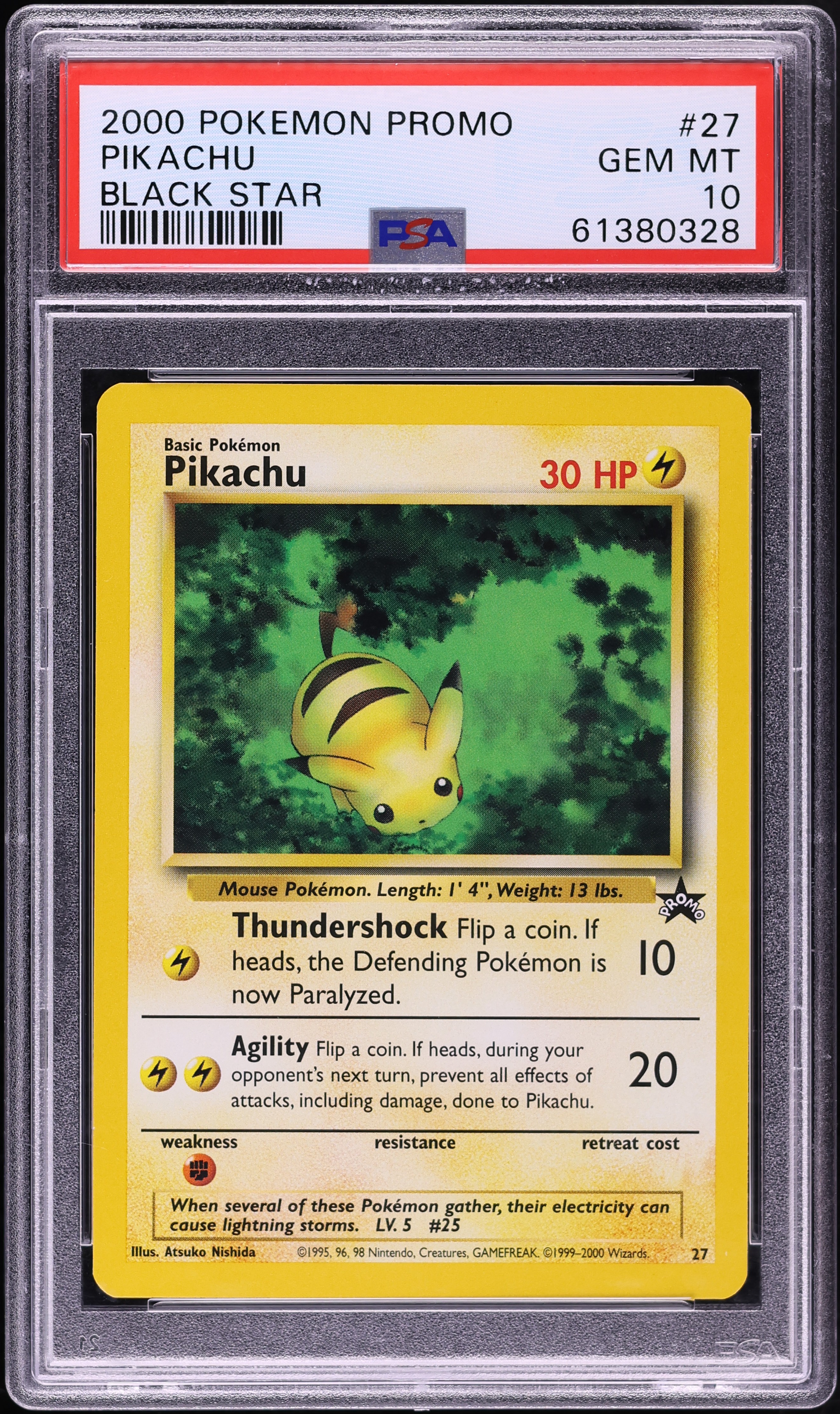 2000 Pokemon Black Star Promo Pikachu #27 PSA 10 GEM MINT