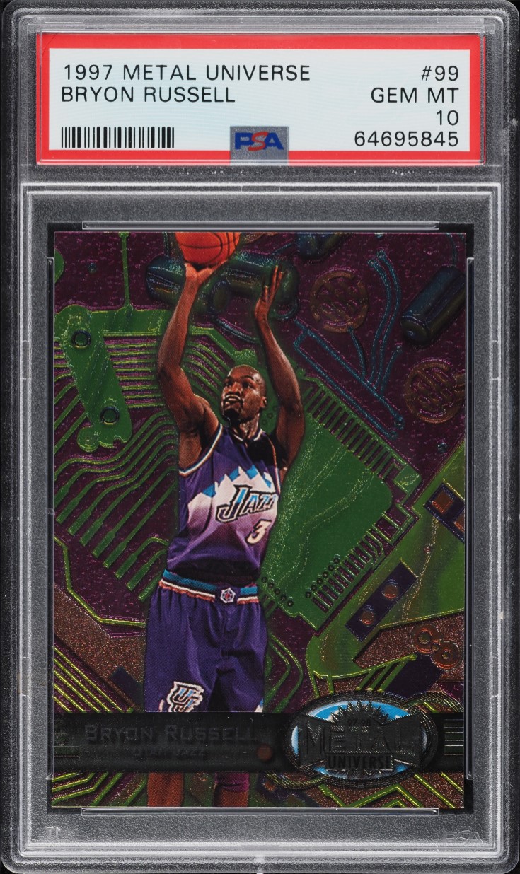 1997 Metal Universe Bryon Russell #99 PSA 10 GEM MINT