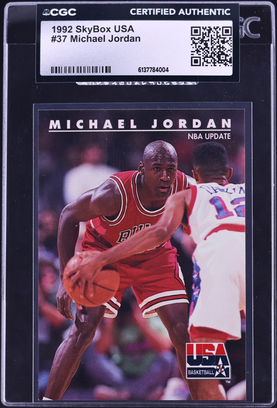 1992 Skybox USA Basketball Michael Jordan #37 CGC AUTH