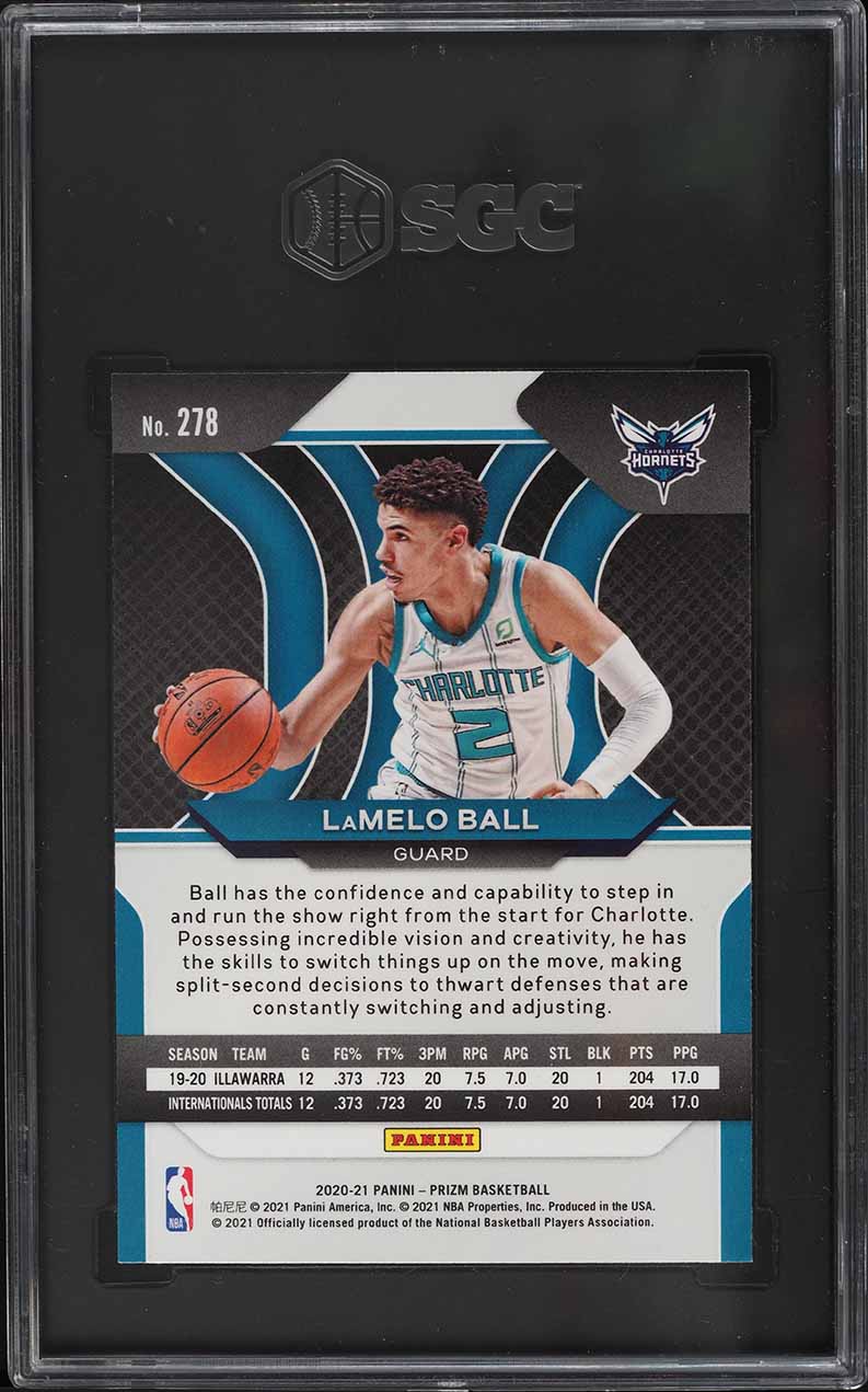 2020 Panini Prizm LaMelo Ball ROOKIE #278 SGC 10 GEM MINT