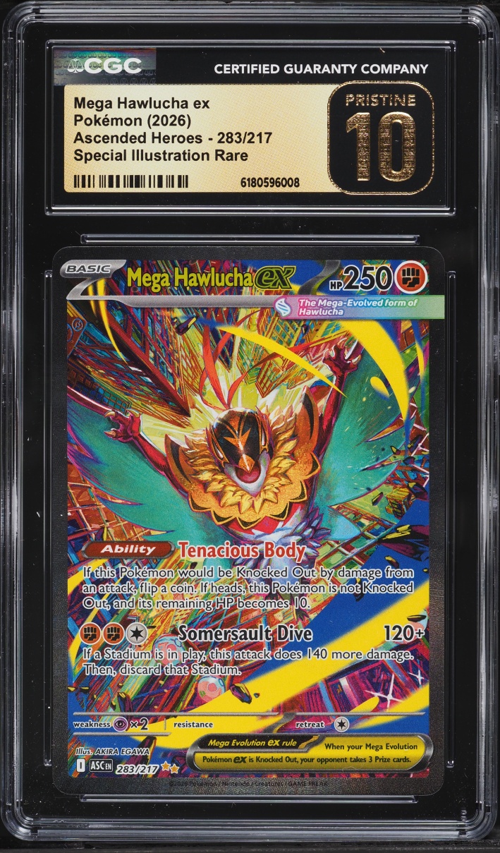 2026 Pokemon Mega Evolution Ascended Heroes SIR Mega Hawlucha Ex #283 CGC 10 PRISTINE