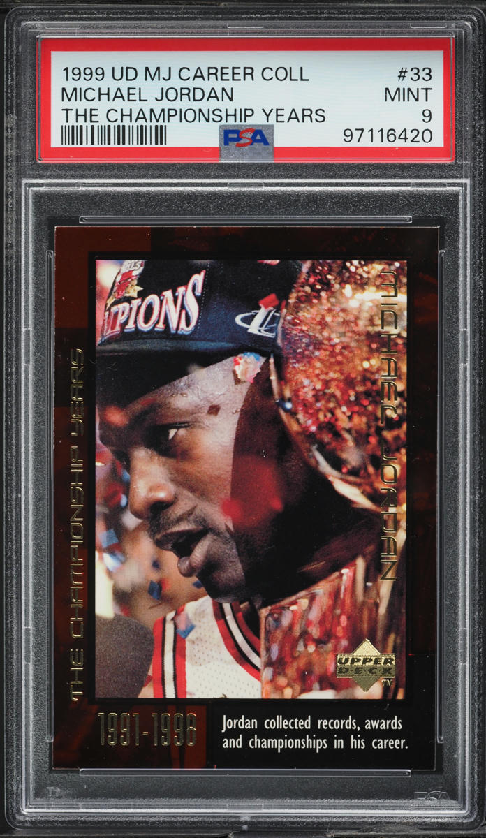 1999 Upper Deck Career Collection Championship Years Michael Jordan #33 PSA 9