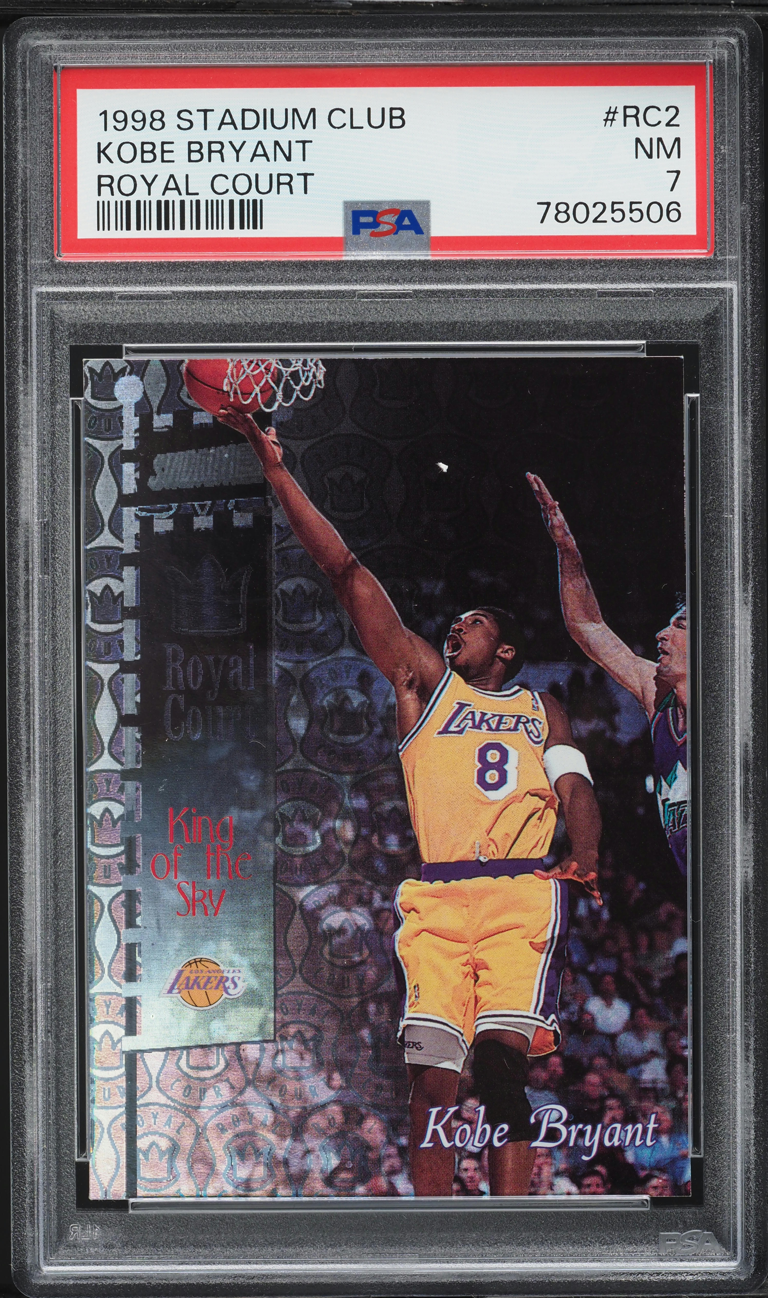 1998 Stadium Club Royal Court Kobe Bryant #RC2 PSA 7 NRMT on