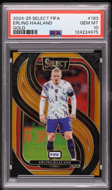 2024 Panini Prizm Premier League Manga Erling Haaland #20 PSA 10