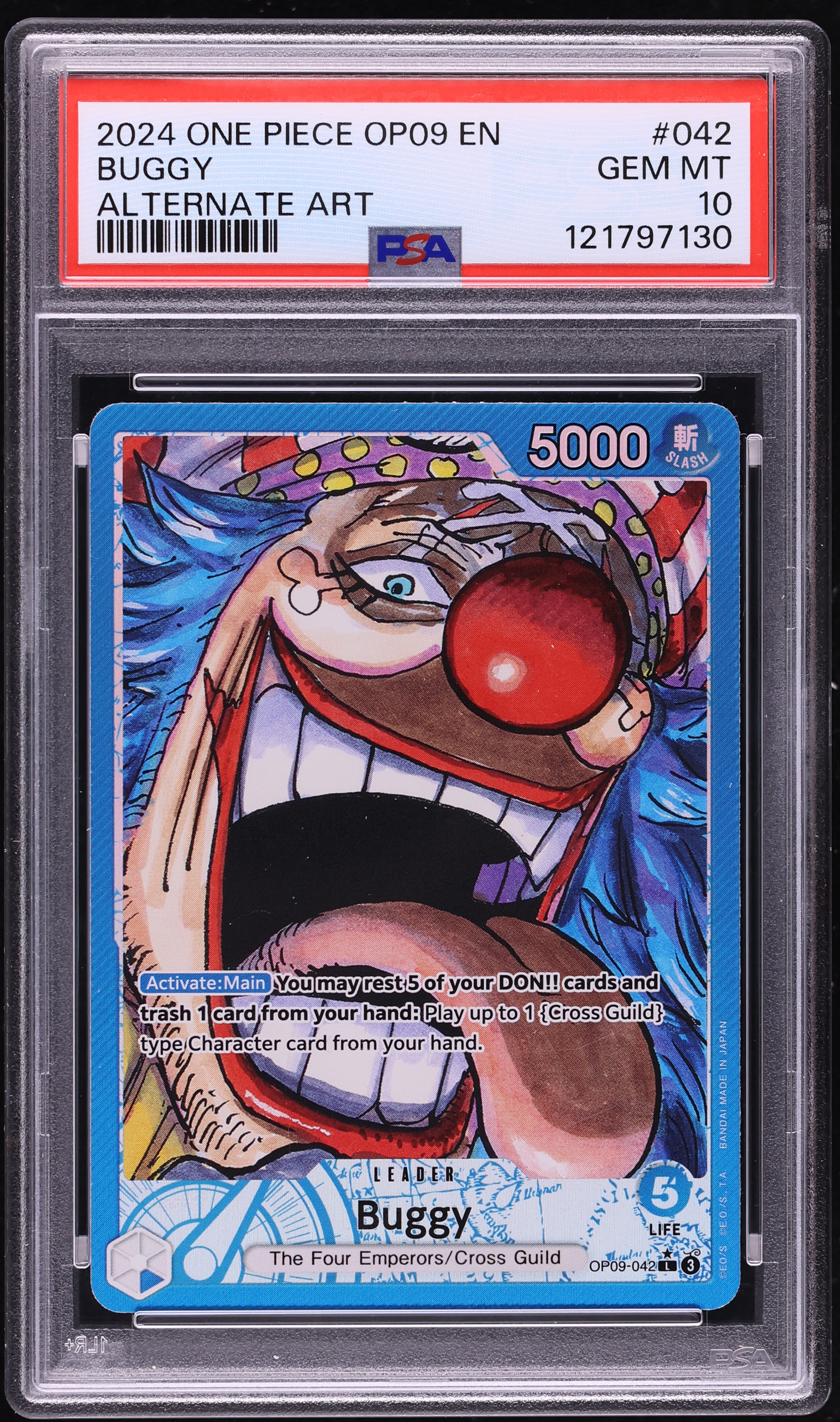 2024 One Piece Emperors In The New World Leader Buggy #42 PSA 10 GEM MINT