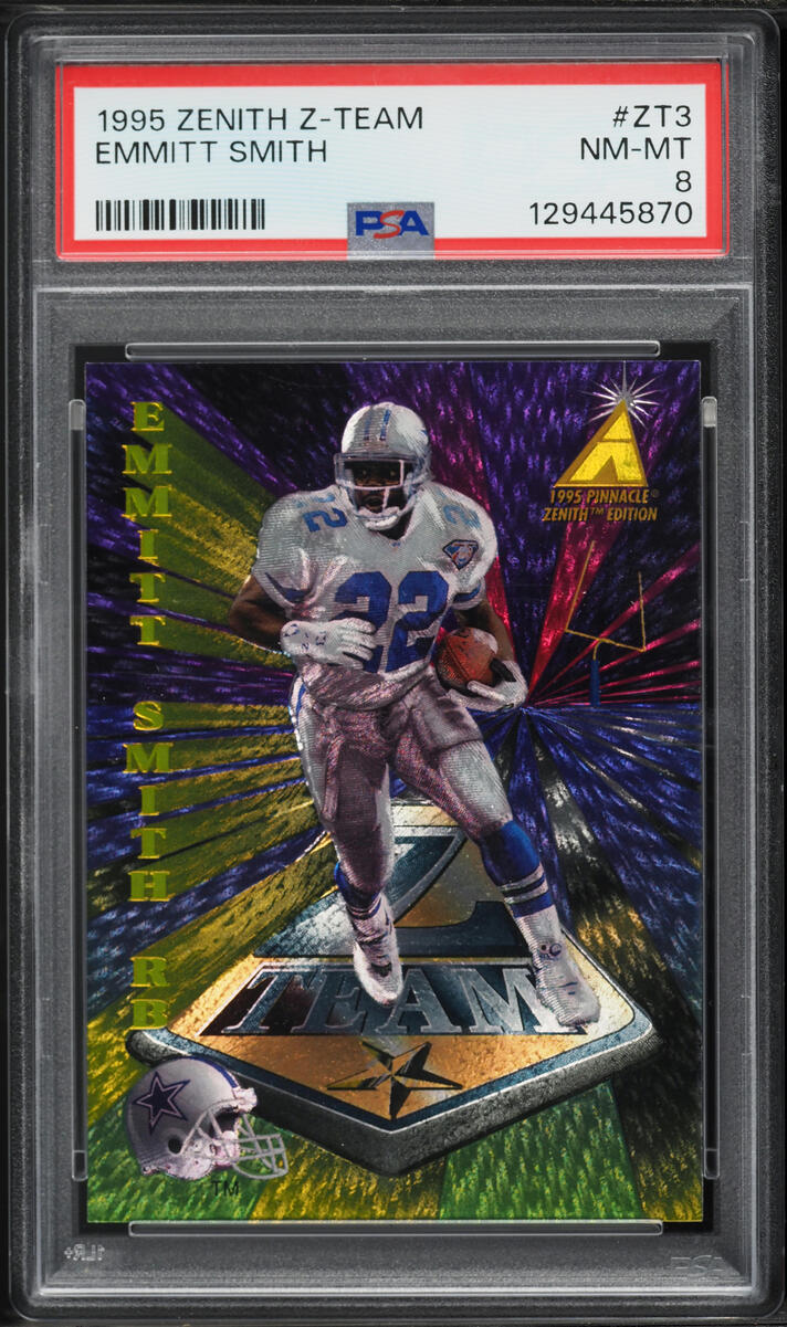 1995 Pinnacle Zenith Z-Team Emmitt Smith #ZT3 PSA 8 NM-MT