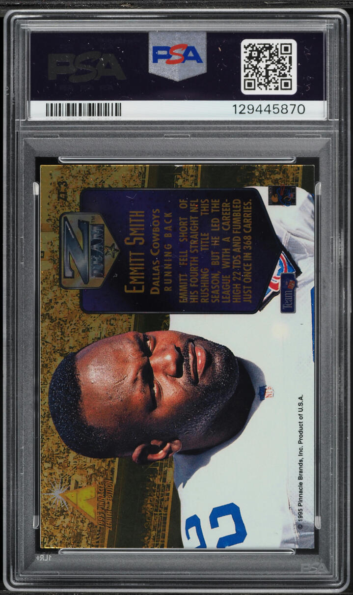 1995 Pinnacle Zenith Z-Team Emmitt Smith #ZT3 PSA 8 NM-MT