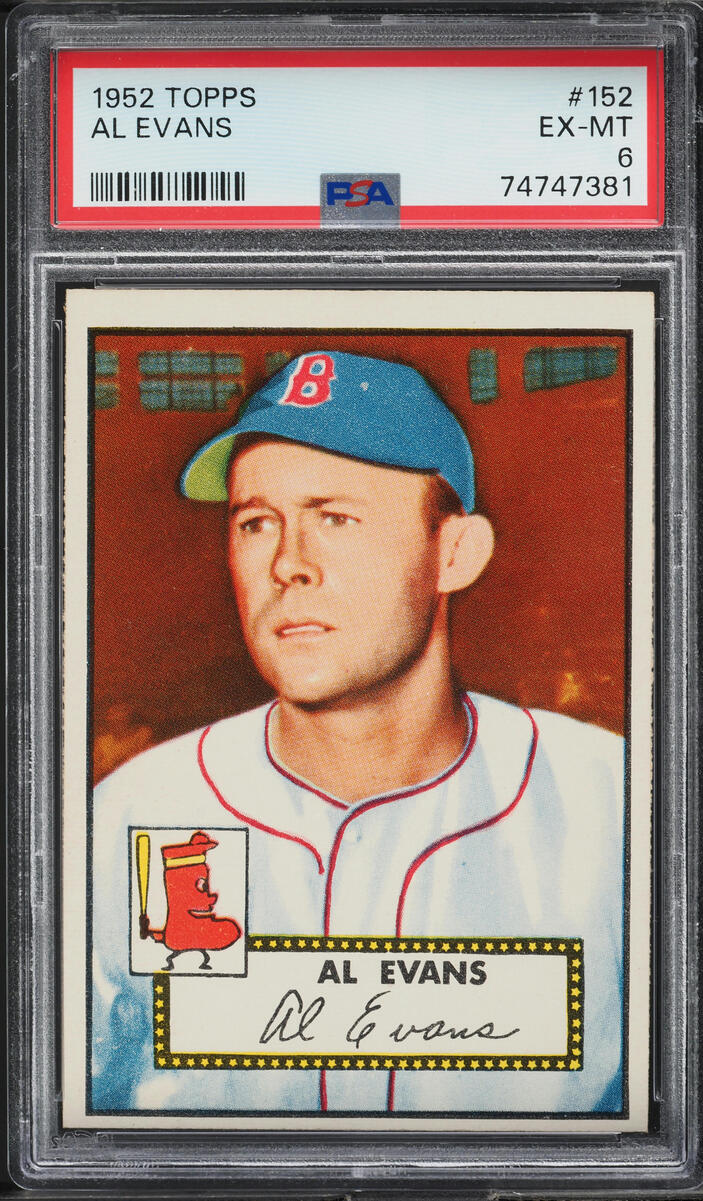 1952 Topps Al Evans #152 PSA 6 EXMT
