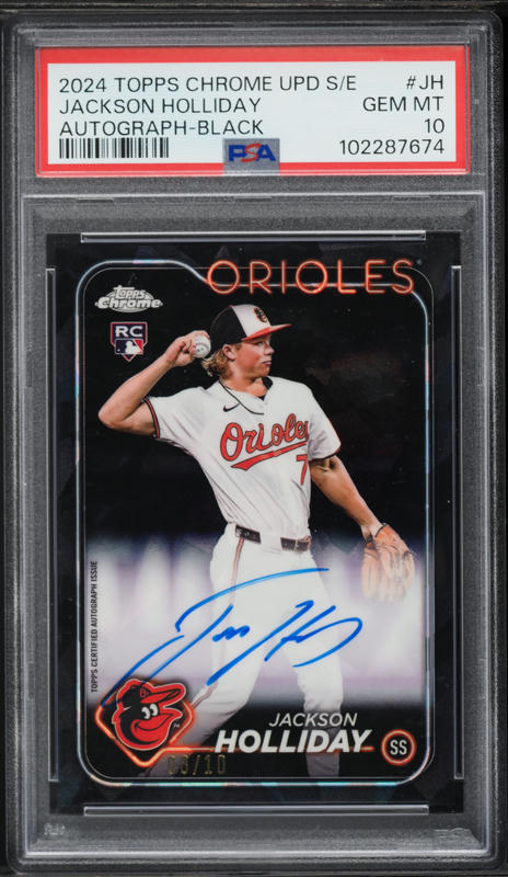 2024 Topps Chrome Disney Pixar Sapphire Black Ennui /10 #198 PSA