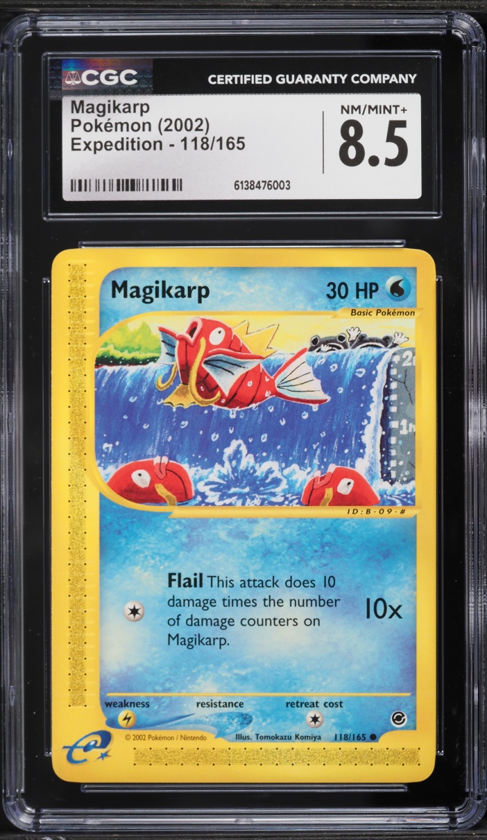2002 Pokemon Expedition Magikarp #118 CGC 8.5 NM-MT+