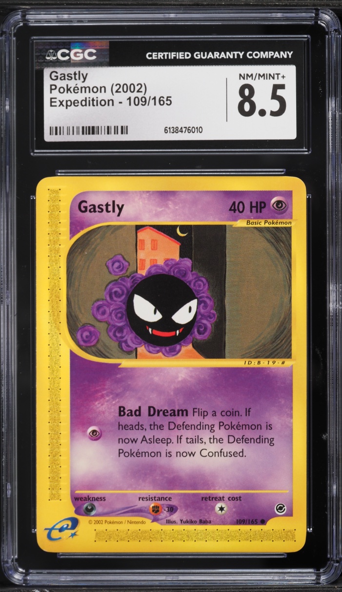 2002 Pokemon Expedition Gastly #109 CGC 8.5 NM-MT+