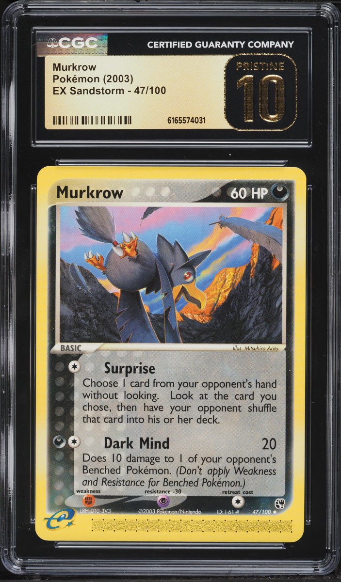 2003 Pokemon EX Sandstorm Murkrow #47 CGC 10 PRISTINE