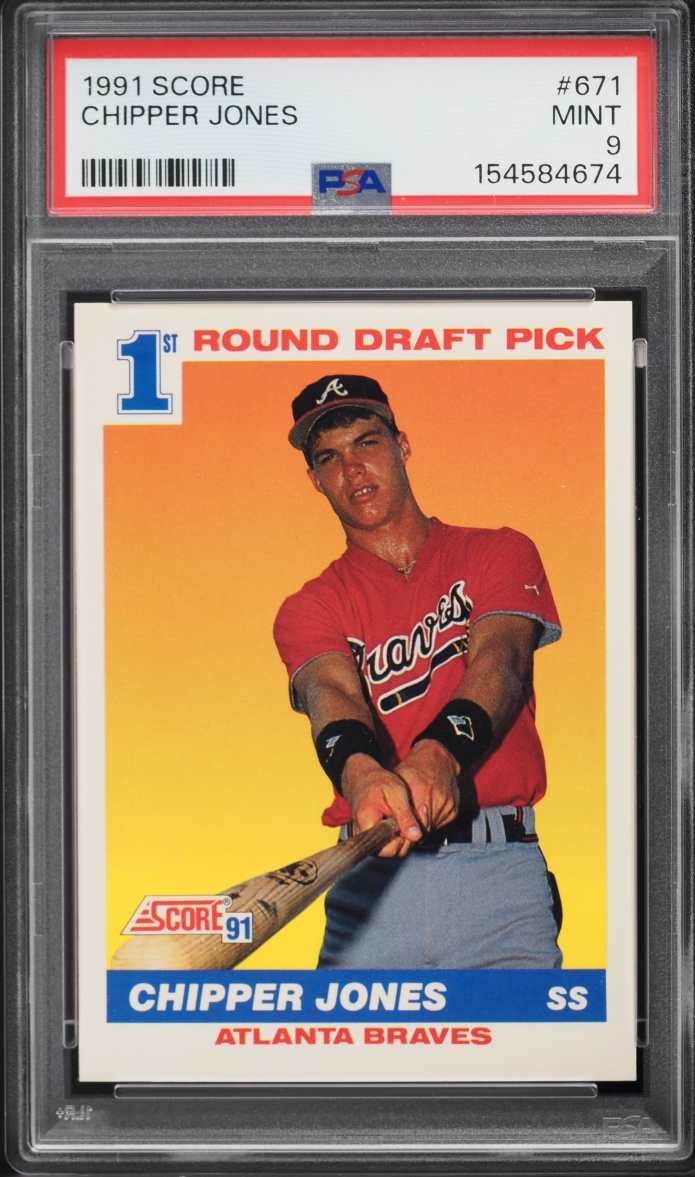 1991 Score Chipper Jones ROOKIE #671 PSA 9 MINT