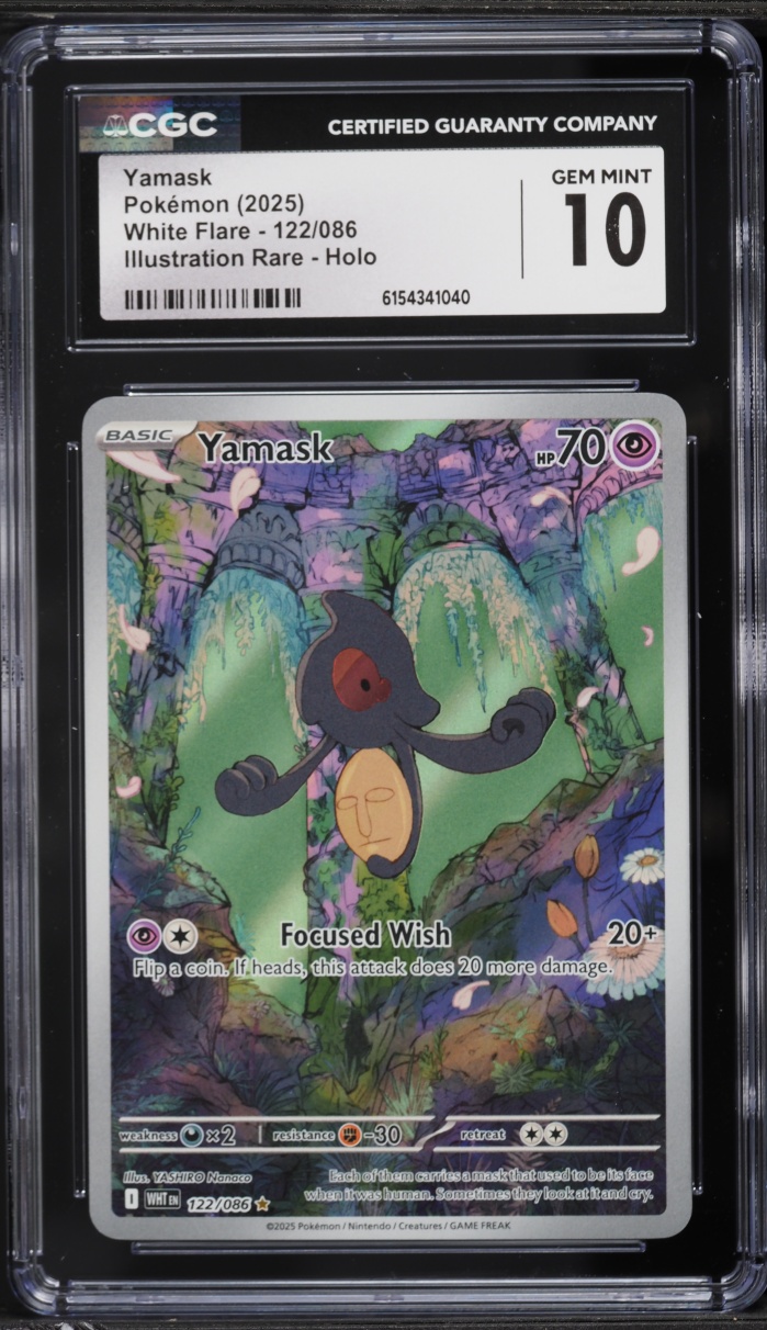 2025 Pokemon Scarlet & Violet White Flare IR Yamask #122 CGC 10 GEM MINT