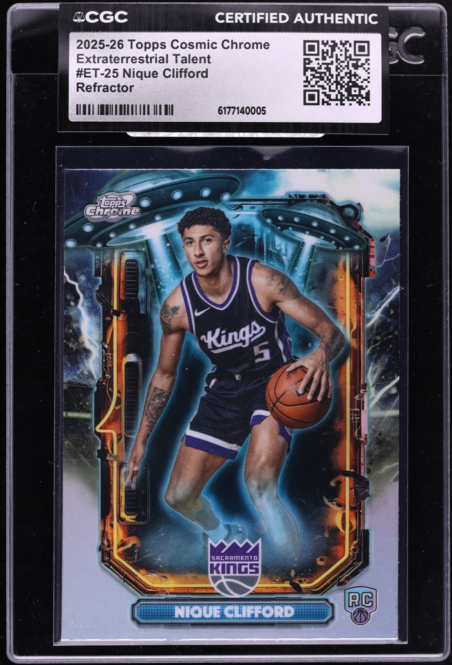 2025 Topps Chrome Cosmic Extraterrestrial Talent Refractor Nique Clifford RC #ET-25 CGC AUTH