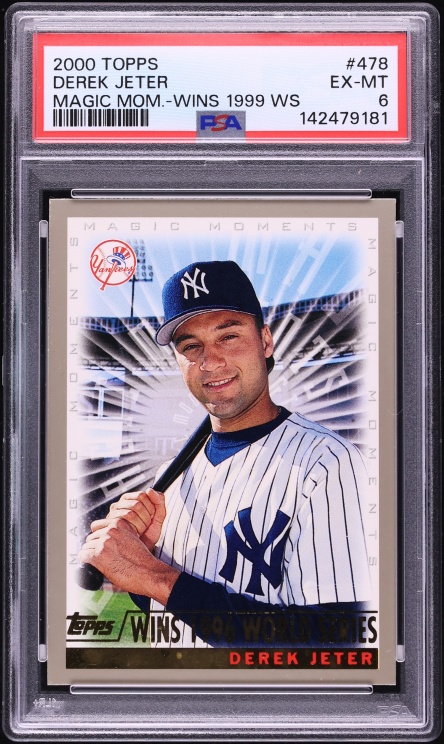 2000 Topps Magic Moments Wins '96 World Series Derek Jeter #478 PSA 6 EXMT