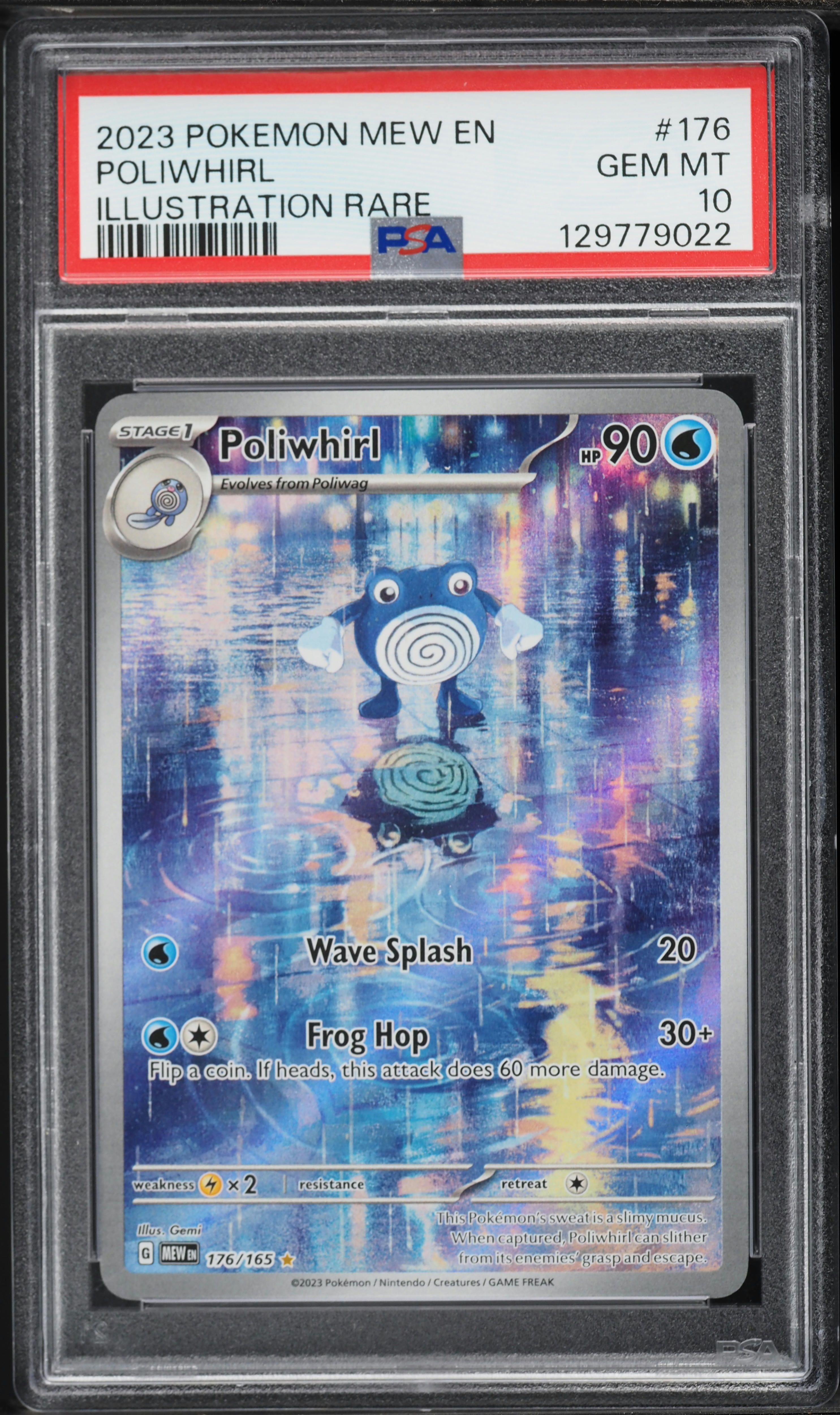2023 Pokemon Scarlet & Violet 151 IR Poliwhirl #176 PSA 10 GEM MINT