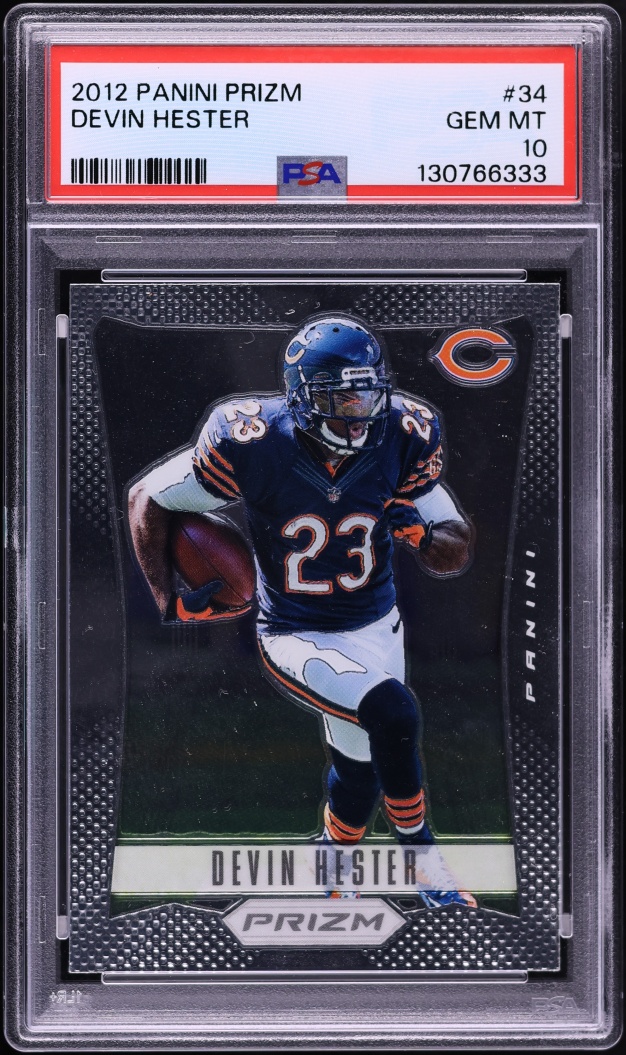 2012 Panini Prizm Devin Hester #34 PSA 10 GEM MINT