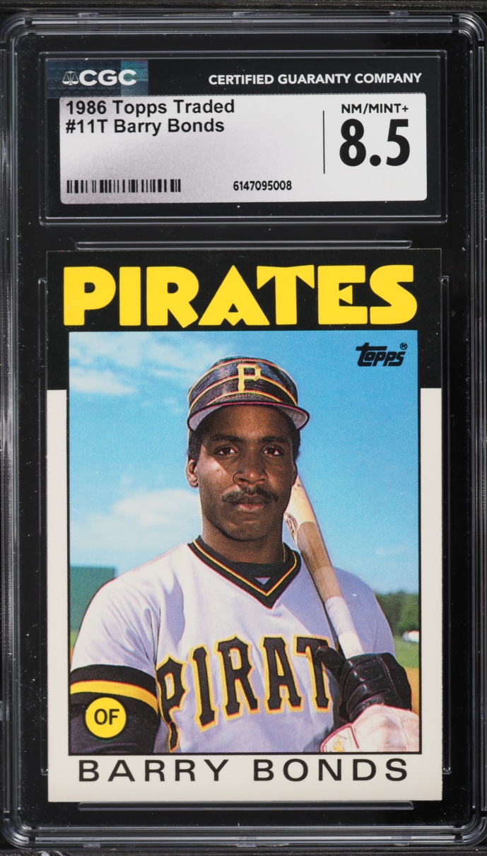 1986 Topps Traded Barry Bonds ROOKIE #11T CGC 8.5 NM-MT+