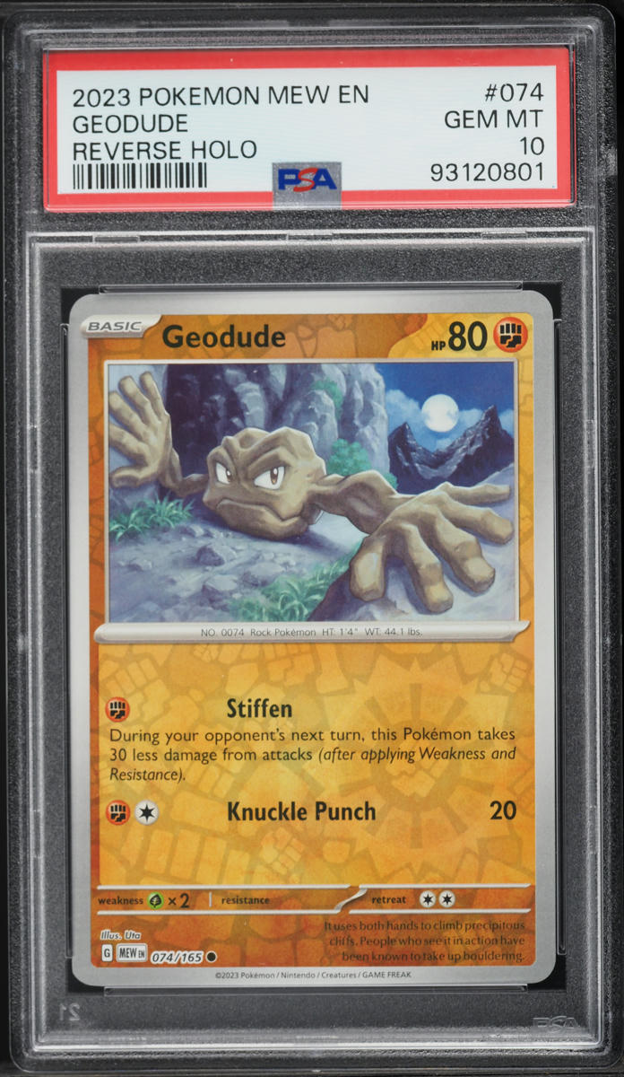 2023 Pokemon Scarlet & Violet 151 Reverse Holo Geodude #74 PSA 10 GEM MINT