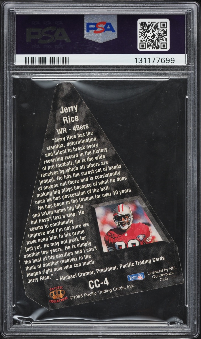 1995 Pacific Cramer's Choice Awards Die-Cut Jerry Rice #CC-4 PSA 8 NM-MT