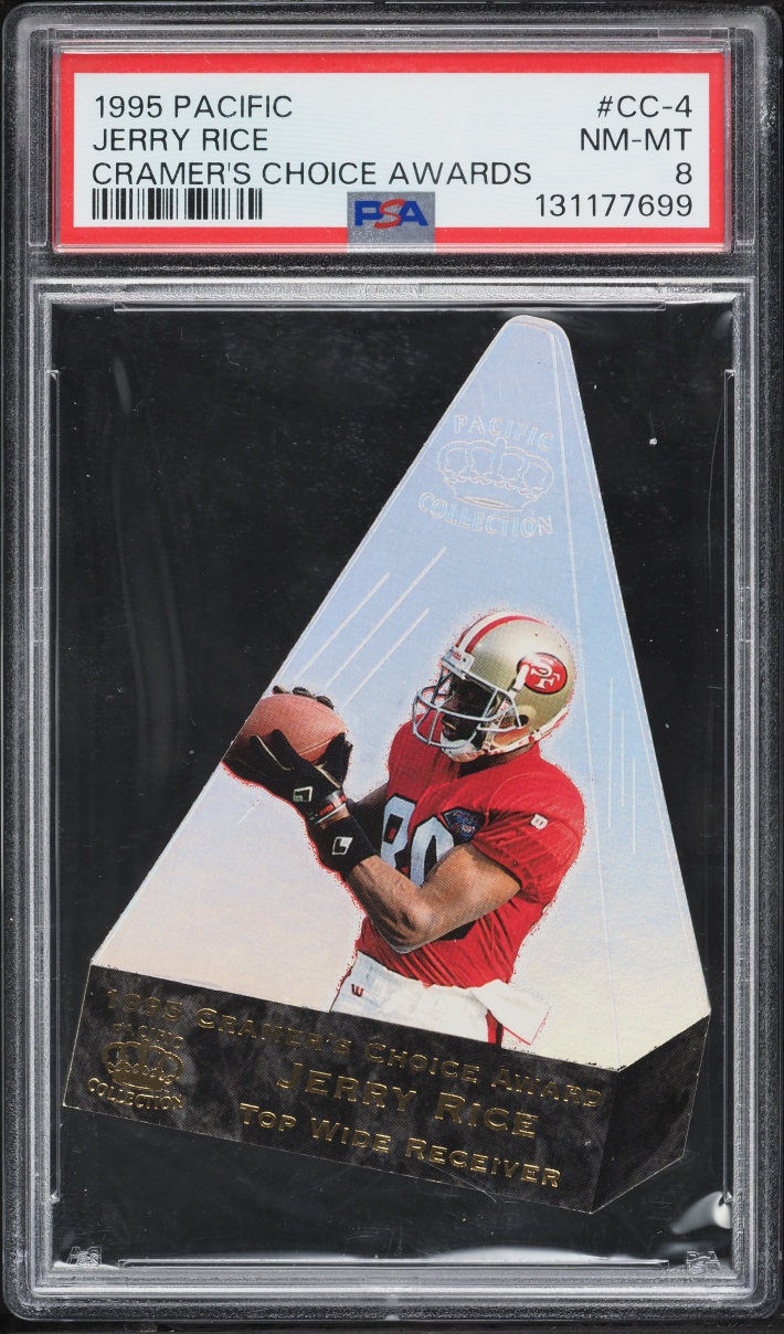 1995 Pacific Cramer's Choice Awards Die-Cut Jerry Rice #CC-4 PSA 8 NM-MT