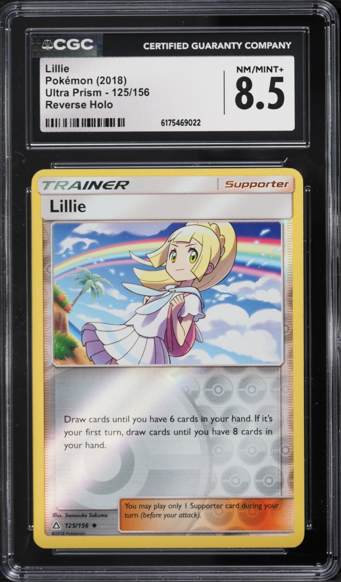 2018 Pokemon Sun & Moon Ultra Prism Reverse Holo Lillie #125 CGC 8.5 NM-MT+