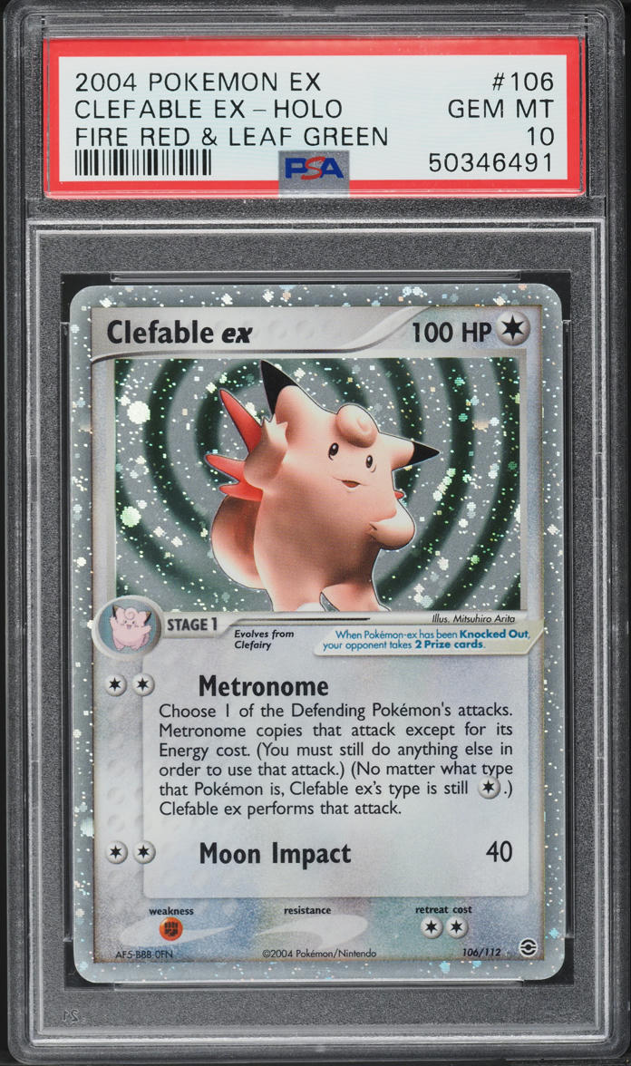 2004 Pokemon EX Fire Red & Leaf Green Holo Clefable ex #106 PSA 10 GEM MINT