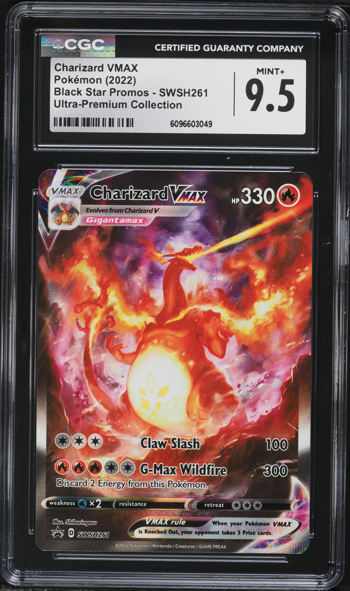 2022 Pokemon Sword & Shield Promo Ultra Premium Charizard VMAX #SWSH261 CGC 9.5 MINT+