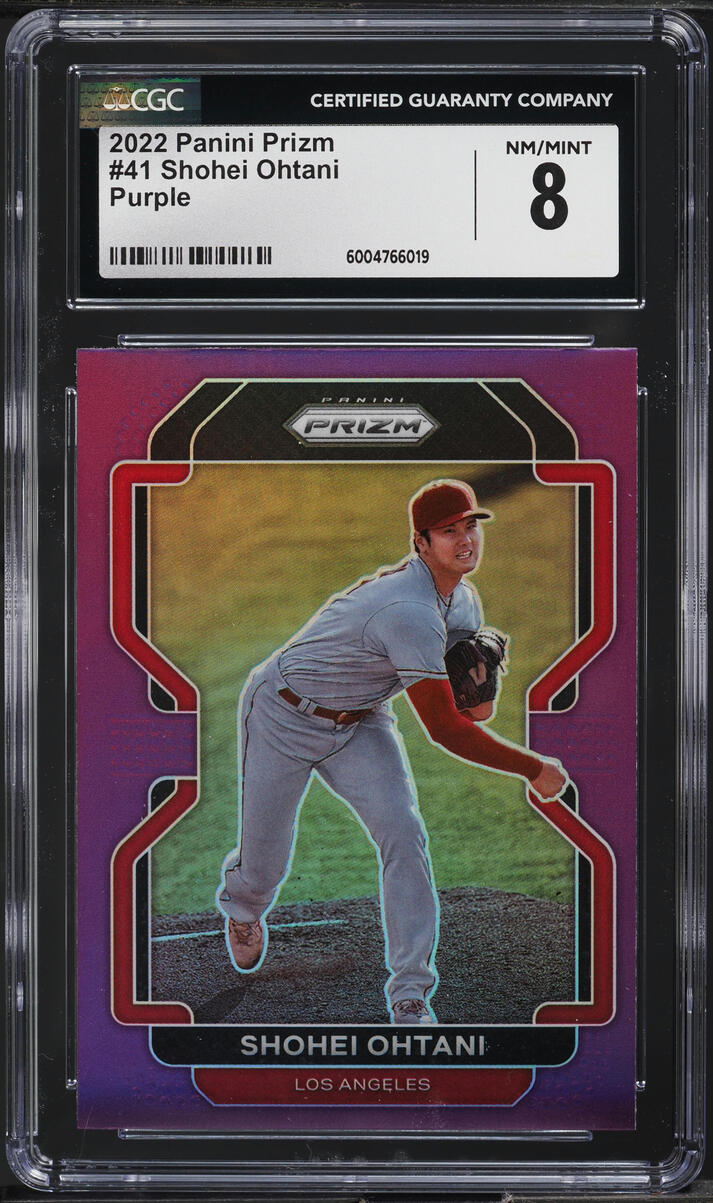 2022 Panini Prizm Purple Shohei Ohtani #41 CGC 8 NM-MT
