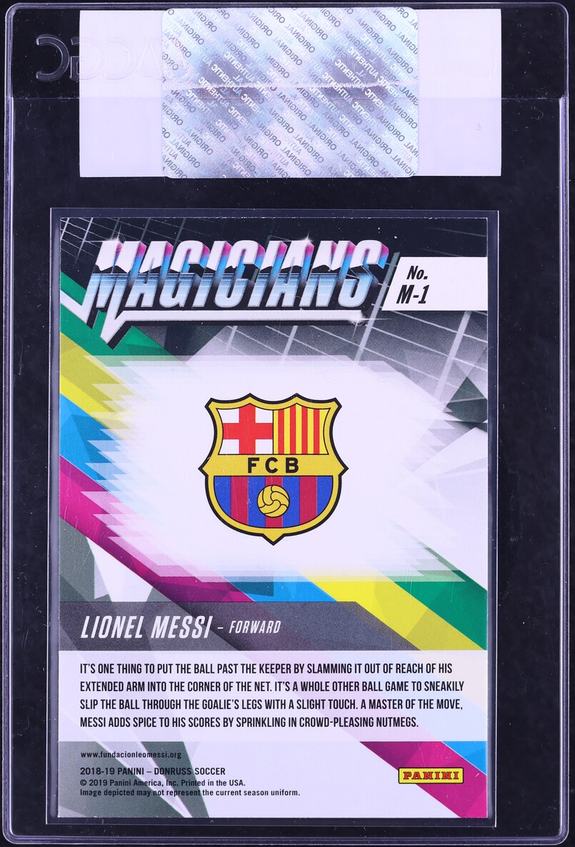 2018 Donruss Magicians Lionel Messi #M-1 CGC AUTH