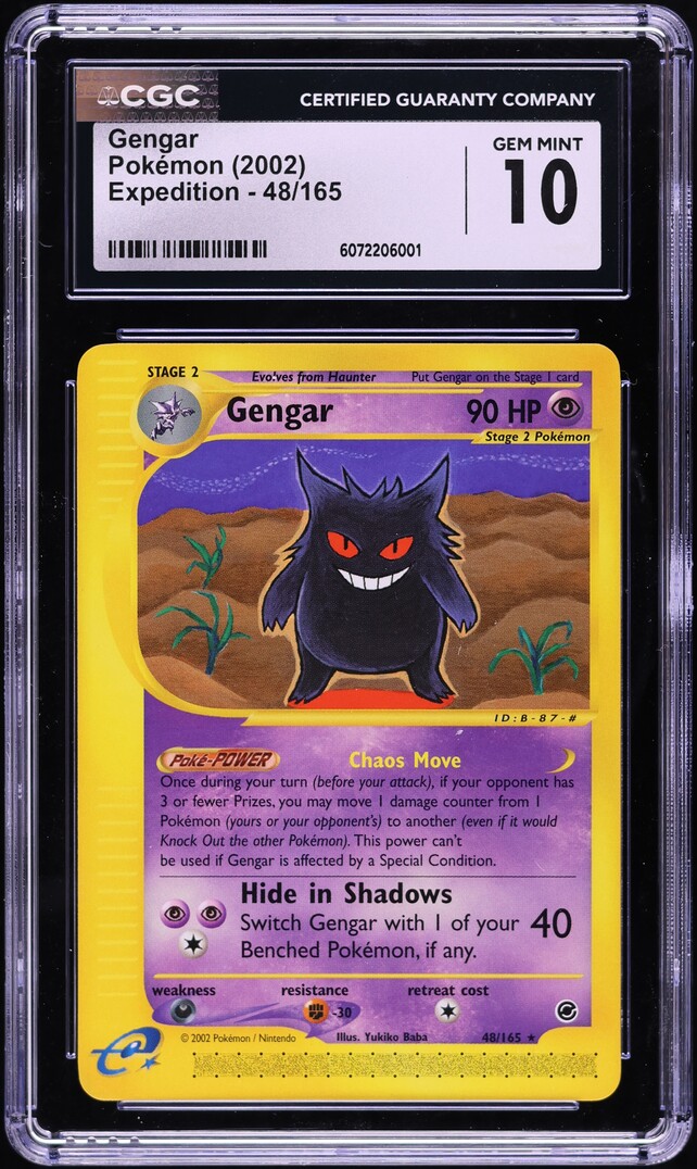 2002 Pokemon Expedition Gengar #48 CGC 10 GEM MINT