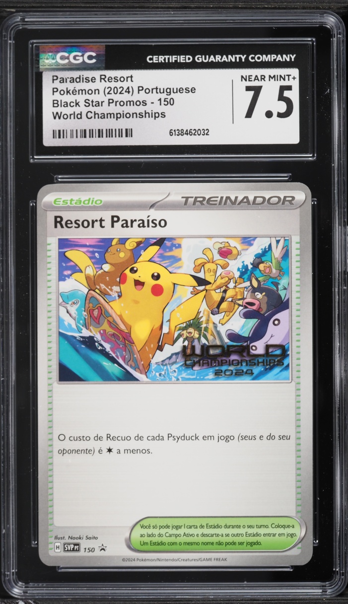 2024 Pokemon Portuguese SV Promo World Championships Paradise Resort #150 CGC 7.5 NRMT+