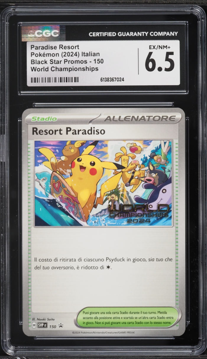 2024 Pokemon Italian SV Promo World Championships Paradise Resort #150 CGC 6.5 EXMT+