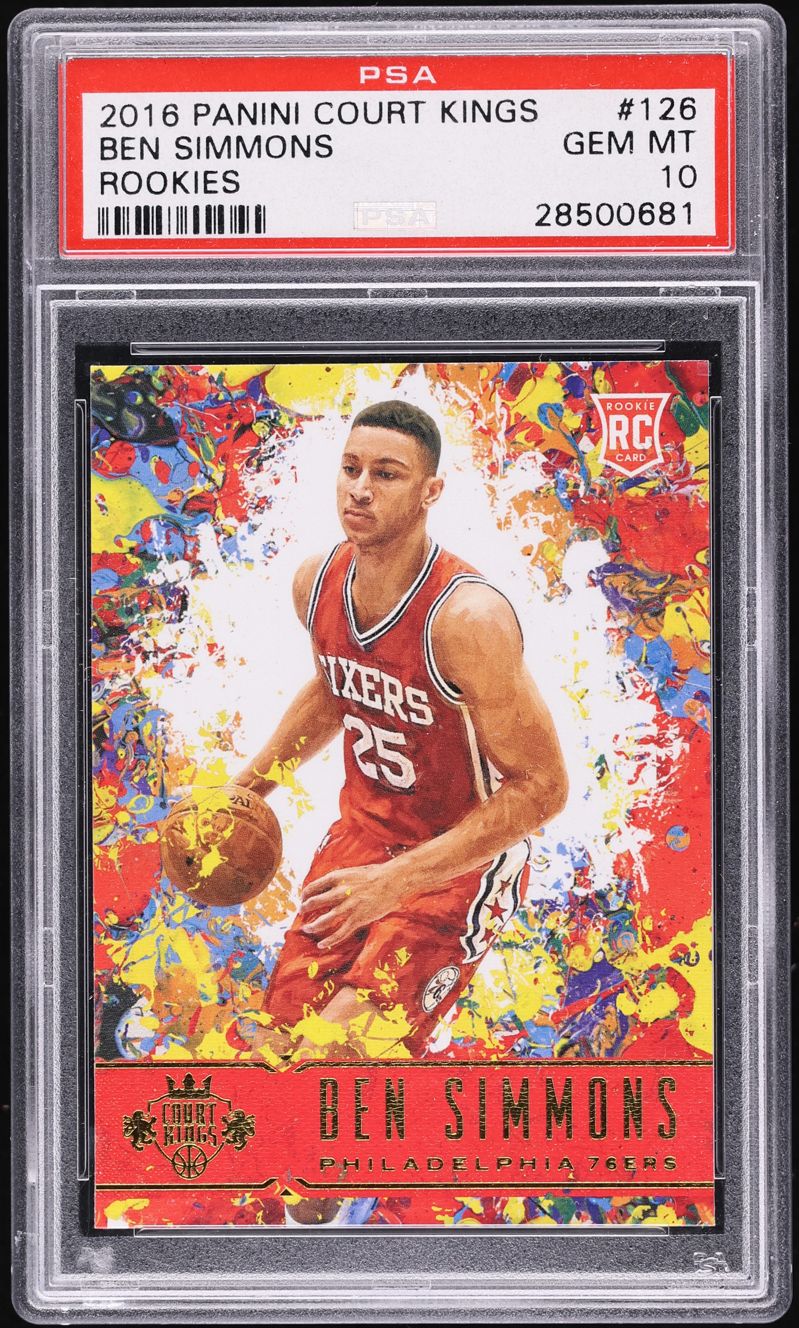 PANINI NBAカード PRIZM BEN SIMMONS #1 送料無料 中古 IT1 2016 Panini Court Kings Ben Simmons ROOKIE #126 PSA 10 GEM