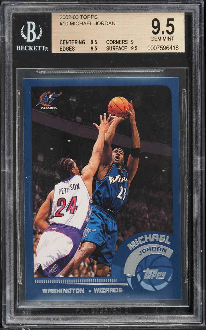 2002 Topps Basketball Michael Jordan #10 BGS 9.5 GEM MINT