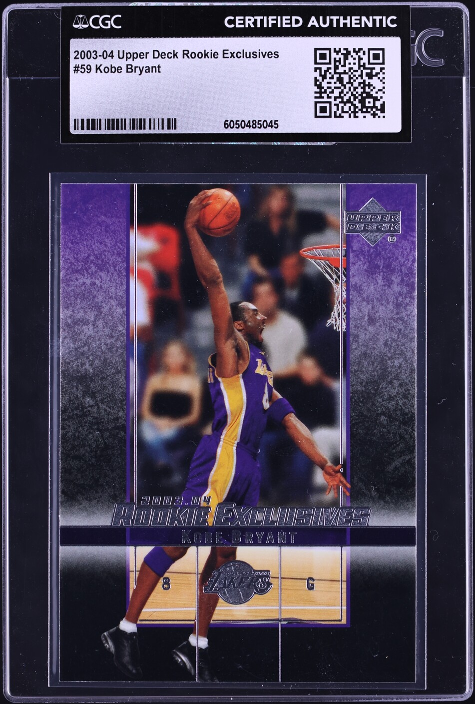 2003 Upper Deck Rookie Exclusives Kobe Bryant #59 CGC AUTH