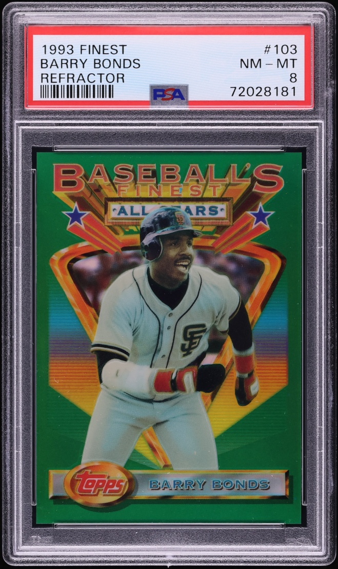 1993 Finest Refractor Barry Bonds ALL-STAR #103 PSA 8 NM-MT