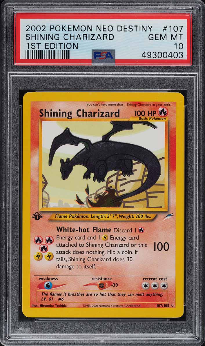 2002 Pokemon Neo Destiny 1st Edition Shining Charizard #107 PSA 10 GEM MINT