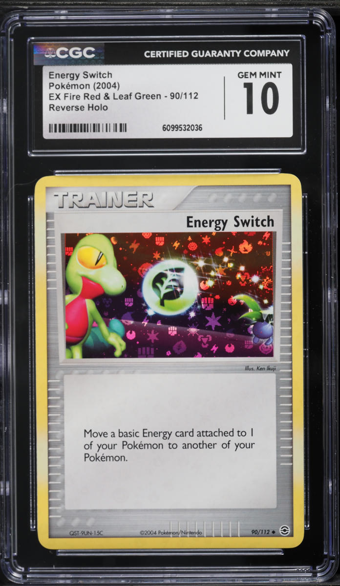 2004 Pokemon EX Fire Red & Leaf Green Reverse Holo Energy Switch #90 CGC 10 GEM MINT