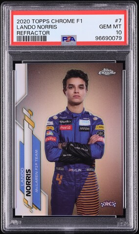 2020 Topps Chrome Formula 1 F1 Refractor Lando Norris ROOKIE #7