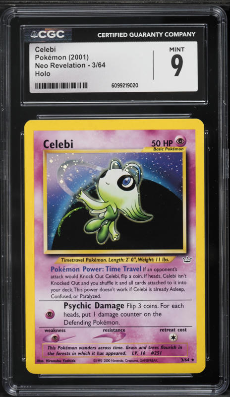 2001 Pokemon Neo Revelation 1st Edition Holo Celebi #3 PSA 7 NRMT