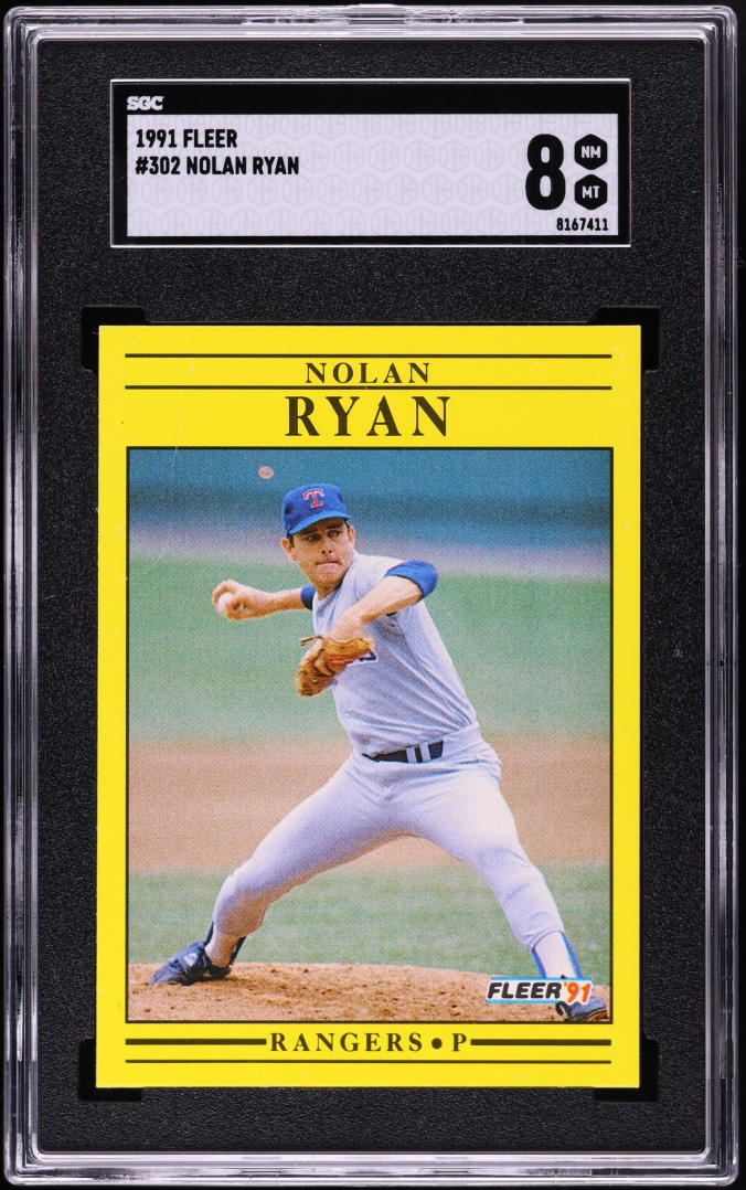 1991 Fleer Nolan Ryan #302 SGC 8 NM-MT