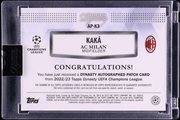 2022 Topps Dynasty UEFA Champions League Black Kaka PATCH