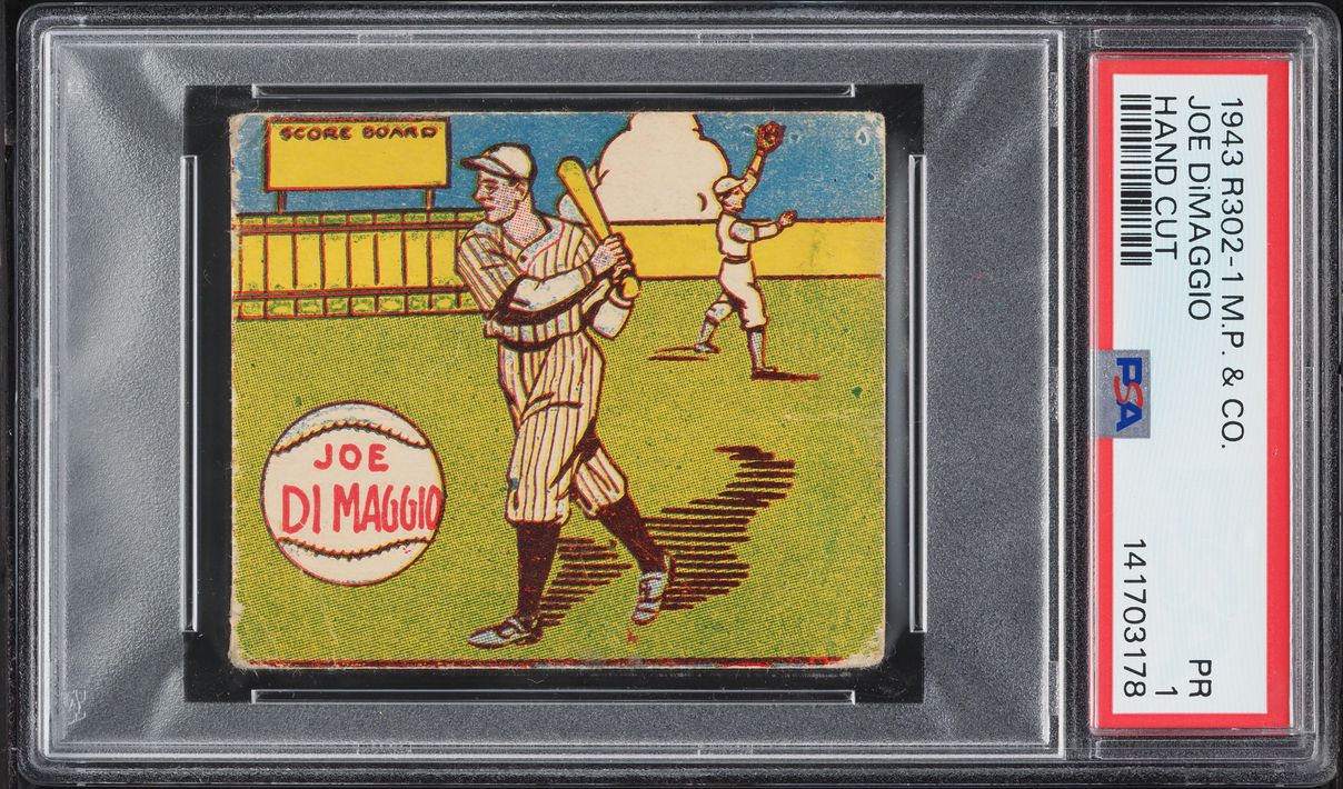 1943 R302-1 M.P. & Co. Joe DiMaggio PSA 1 PR