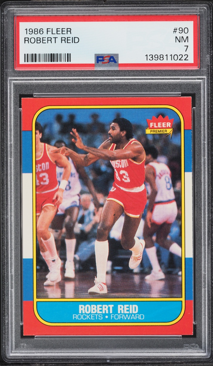 1986 Fleer Basketball Robert Reid #90 PSA 7 NRMT