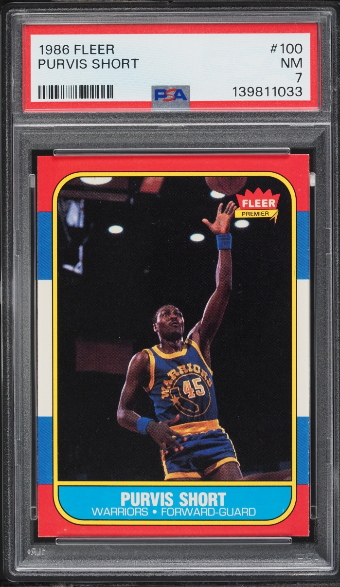 1986 Fleer Basketball Purvis Short #100 PSA 7 NRMT